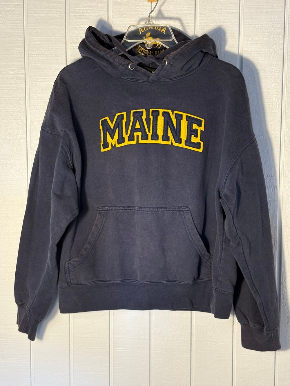 Renegade Club Maine Acadia Bar Harbor Hoodie L Disressed Vintage Look